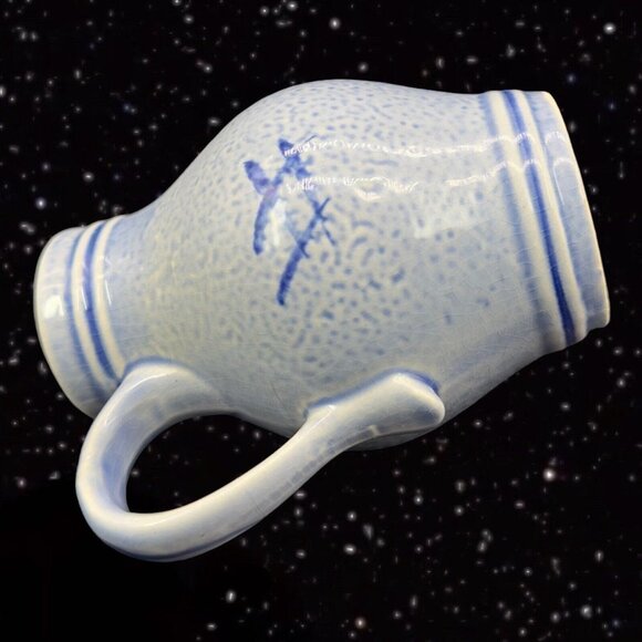 Staffel Stoneware Pitcher W Germany Cobalt Blue Salt Glaze Pottery Stoneware 5”T - Picture 7 of 10
